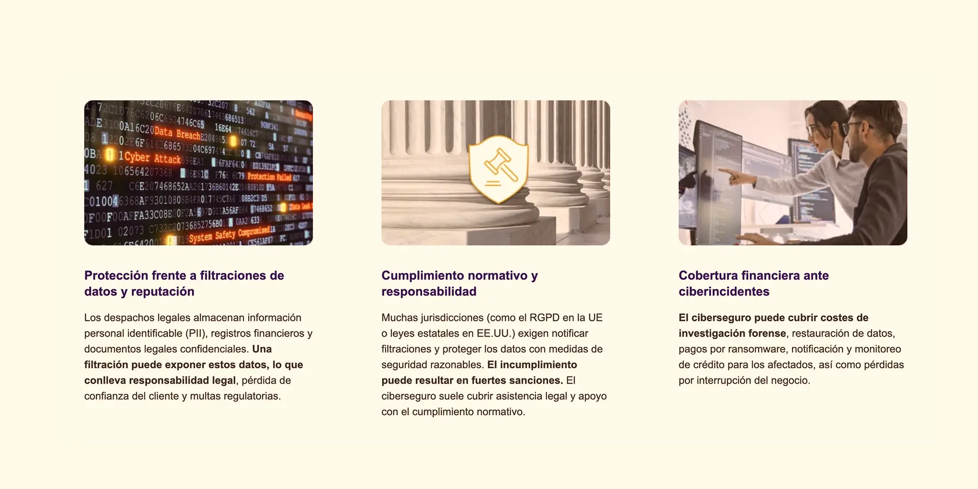 Captura de la web del seguro de ciberprotección que ofrece Telefónica Seguros