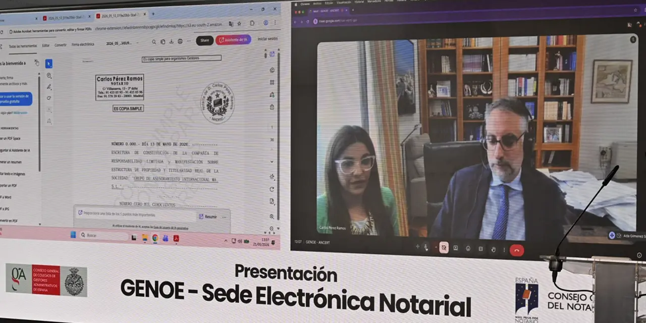 Fotografía del escenario de la presentación del proyecto GENOE