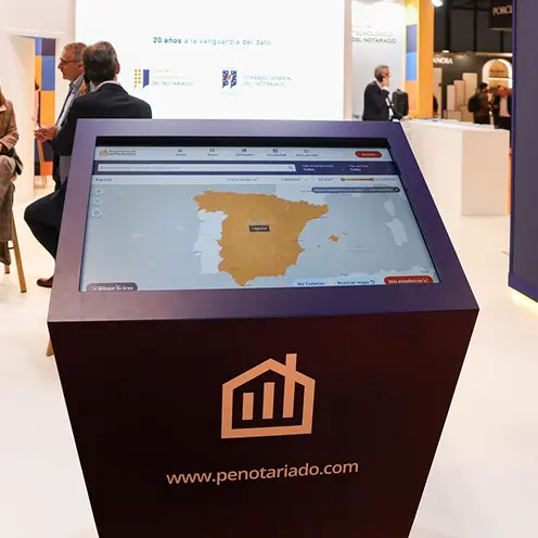 Fotografía de un mostrador de la nueva página de www.penotariado.com