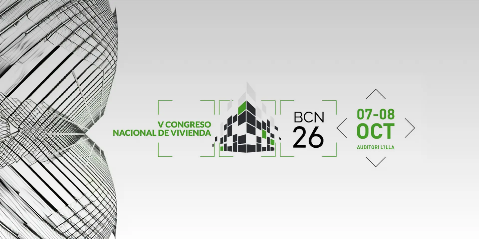 Imagen gráfica del V Congreso Nacional de Vivienda de APCEspaña, que se celebrará los días 7 y 8 de octubre en Barcelona.
